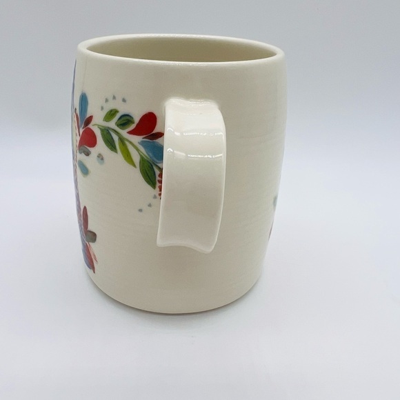 STARLA M. HALFMAN FOR ANTHROPOLOGIE LETTER “M” FLORAL COFFEE MUG - Picture 2 of 9